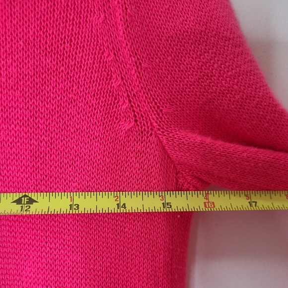 Lilly Pulitzer Amalie Open Front Knit Cardigan in Dragon Fruit Pink Sz Sm - Picture 11 of 13
